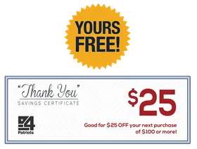 $25 Savings Certificate