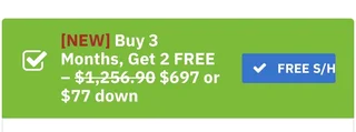 Select your 3-Month Food Kit with 2 FREE bonus months