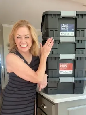 @Onplumnelly with 3-Month Survival Food Kit & Two FREE 4-Week Survival Food kits