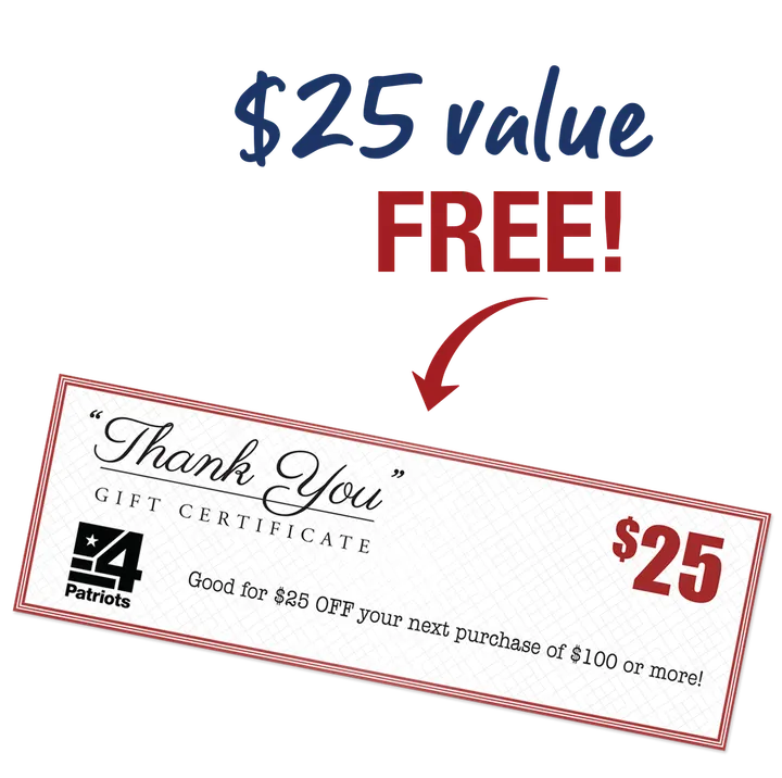 $25 savings certificate