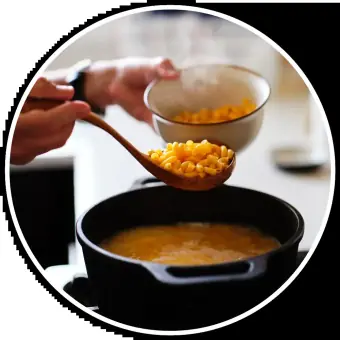 Step 3: serve hot 4Patriots survival food from cookware