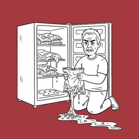 Illustration: Stockpile of frozen vegetables