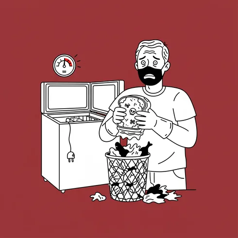 Illustration: Frozen bread and grains