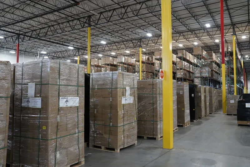 4Patriots Salt Lake City warehouse — pallets of overstock inventory ready to ship