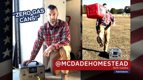 Independent influencer demonstrates the Patriot Power Generator 2200X